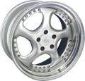 RH Alurad Turbo P silber Horn hochglanz poliert 10.5x18 ET38 - LK5/112 ML158 Alufelge silber
