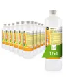 MICROACTIV Zitronensäure flüssig 12 x 1 Liter - Kraftvoller Entkalker für Kaffeevollautomat, Wasserkocher & Dusche - Biologisch abbaubar - Ideal im Haushalt