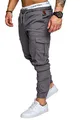 Amaci&Sons Jogger Cargo Herren Chino Jeans Hose 7001 Dunkelgrau W31