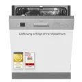 Exquisit Einbau-Geschirrspüler EGSP56312-EB-030E | 12 Maßgedecke  | Inox