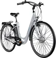 E-Bike "Aurora", 3 Gang, Frontmotor 250 W, Pedelec, Elektrofahrrad für Damen u. Herren telegrey 28 Zoll (71,12 cm) 48 cm - 28 Zoll (71,12 cm)