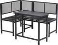 MERXX Eckbankgruppe Elos, (Set, 3-tlg), inkl. 1 Eckbank, 1 Auflagen Set, 1 Klappentisch