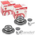 2x FAG RADLAGERSATZ HINTEN für AUDI A3 VW GOLF 5+6 JETTA 4 PASSAT 3C SHARAN SEAT