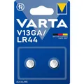 Varta V13GA Haushaltsbatterie, Einwegbatterie, Alkalibatterie, 1,5 V, 1,5 V, 125 mAh, Silber, 11,6 mm