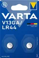 VARTA® LR44 (V13GA) Batterie, 2 Stk. im Blister, Alkali-Mangan-Knopfzelle, 1,5 V