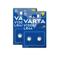 2x Varta V13GA / LR44 Alkaline Knopfzelle 3V AG13 155mAh 1,5V 2er Blister