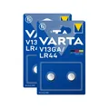 2x 2er Blister V13GA VARTA Knopfzelle Batterie LR44 AG13 13GA V76PX SR44 V 13 GA