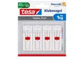 tesa Klebehaken Klebenagel mit max. 1 kg Haltekraft für Bilder - verstellbar, Dekoration, Bilder, Leinwände, Lichterketten, Girlanden, (Spar-Set, 4-St., inkl. Powerstrips), Klebenagel - POWERSTRIPS Doppelseitig - Tapete & Putz - 2 x 2er Pack