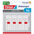 4 tesa Klebenagel für Tapeten und Putz verstellbar Powerstrips Nagel