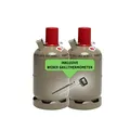 Bluecraft 2X 5 kg Eigentum Propan Gasflasche ungefüllt inklusive Weber Grillthermometer