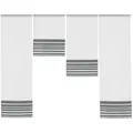4er-Set Miniflächen Vorhang   ¦ grau ¦ Synthetik ¦ Maße (cm): B: 100 H: 120