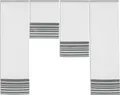 Design Mini Flächenvorhang Set anthrazit 4028 Scheibengardine Gardine 4-tlg