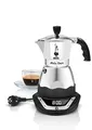 Bialetti Moka Timer, Elektrische Kaffeemaschine mit eingebautem Timer, 3 Tassen, 365 W, Schwarz