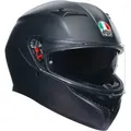 AGV Motorradhelm K3 Mono Helm, vorbereitet für Kommunikationssystem,integriertes Sonnenvisier schwarz L (59/60)