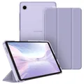 Fintie Hülle für Samsung Galaxy Tab A11 8,7" 2025/ Tab A9 8.7 Zoll Tablet, Ultra Dünn Schutzhülle mit Transparenter Rückseite, Pastellviolett