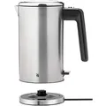 WMF Lono Wasserkocher doppelwandig Edelstahl 1,3l, elektrischer Wasserkocher mit Kalkfilter, 2400 Watt, Safety Touch, edelstahl matt