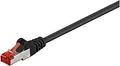 Goobay 68700, 5 m, Cat6, S/FTP (S-STP), RJ-45, RJ-45, Schwarz