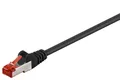 Goobay 68700 CAT 6 Patchkabel, S/FTP (PiMF), Schwarz, 5 m - LSZH halogenfrei, Ku