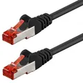 Netzwerkkabel Cat.6 schwarz 5m S/FTP PiMF 250MHz DSL LAN Patch-Kabel 1:1