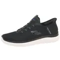 Skechers Herren Summits High Range Turnschuhe, Black Mesh/Wht Trim, 41 EU