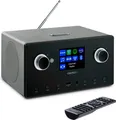 MEDION P85444 2.1 Internetradio mit Subwoofer (DAB+, UKW Radio, Spotify Connect, WLAN, Bluetooth, Streaming, Equalizer, Farbdisplay, USB, AUX, Wecker, Schlummerfunktion, Sleep Timer) titan