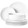 Seltmann Weiden Tafelservice Seltmann Weiden Amina weiß Tafelservice 12tlg., 6 Personen, Porzellan weiß