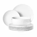 Seltmann Weiden Tafelservice 12-tlg. Amina, Geschirr-Set, Porzellan, Weiß
