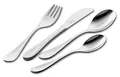 ZWILLING Filou, Kinderbesteck-Set, 4-teilig, Für Kinder ab 3 Jahren, 18/10 Edelstahl, Silber