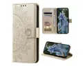 CoverKingz Handyhülle Hülle für Samsung Galaxy S23 Handyhülle Flip Case Cover Etui Mandala 15,5 cm (6,1 Zoll), Klapphülle Schutzhülle mit Kartenfach Schutztasche Motiv Mandala