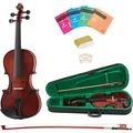 B-WARE Geige Violine 4/4 Set Natur Fichte Ahorn Karbonfaser Softcase Palisander