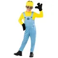 Funidelia Kostüm Minions – Dave Kostüm für Kinder, Der markante Minion mit dem Mittelscheite blau 122-134