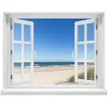 WallSpirit Wandsticker "Fensterblick mit Aussicht", Selbstklebend, rückstandslos abziehbar bunt 100 cm x 78 cm
