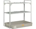 Fassregal Cemo 360 mit Fassauflagen und GFK-Auffangwanne 130x132x80 cm Tragkraft