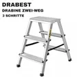 Leiter Alu beidseitig 3 Schritte Doppelleiter Trittleiter Aluleiter Stehleiter