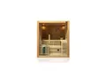 Dewello® Finnische Traditionelle Sauna SARNIA 180cm x 140cm inkl. 6 KW Harvia Ofen, inkl. Aufguss-Set, Sanduhr, Thermometer