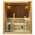 Dewello® Finnische Sauna Sarnia 180x140 Kabine aus Hemlock Tannenholz mit 6KW HARVIA Ofen 2-4 Personen inkl. komplettem Zubehör