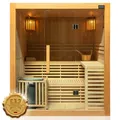 Finnische Traditionelle Sauna Saunakabine Ecksauna Komplettsauna Massivholz