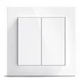 Senic Friends of Hue Smart Home Lichtschalter weiß | Kabelloser & batterieloser Hue Schalter und Dimmer für Philips Hue (Zigbee) | Smart Switch flexibel montierbar & dimmbar