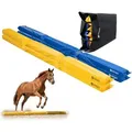 Dönges Pferdegasse gefülltes Set 4 Balken 300x17x10cm gelb/blau (JDPG4) - Gelb/Blau