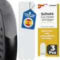 Palbea Padel Schläger Schutz - Set mit 3 Stück - Grober & Leichter Padel Racket Rahmenschutz - Transparenter Schläger Tape - Langlebig & leicht austauschbar. Padle Tennis Schläger Maße 35x370mm