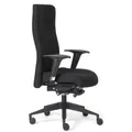 Rovo Chair Bürostuhl Chefsessel ROVO XP Basic 1470, Ergonomischer Drehstuhl mit dynamischer Rückenlehne, Stoff schwarz
