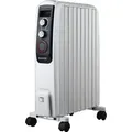 Auronic Ölradiator mit Thermostat - 2000W Heizung - Elektrische Heizung - Timer - 3 Stufen - Weiß - Weiß