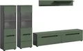 Home affaire Wohnwand REHAT, TOPSELLER!, 4-teilig, wahlweise stehend und hängend montierbar, (3-St., Set bestehend aus: 2x Vitrine, Lowboard und Wandboard), Kombination, Anbauwand, Set, Wohn-Set, Wohnzimmer-Set, Schrankwand