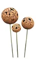 Jürgen Bocker - Gartenambiente Gartenstecker Rosenkugel Flower Cortenstahl 3er-Set Stab 80 cm Gartenstecker
