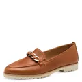 Tamaris Damen Slipper, Frauen Slip On,TOUCHit-Fußbett,büro,Freizeit,Slipper,Mokassins,Halbschuhe,Slip-ons,Slides,Cognac Leather,37 EU