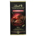 Lindt Edelbitter Mousse Sauerkirsch Chilli, dunkle Chocolade mit Sauerkirsch-Chili-Füllung auf dunkler Mousse au Chocolat, glutenfrei, laktosefrei, 150g