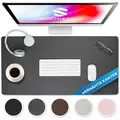 MAXLVL Gaming Mauspad Schreibtischunterlage - Mauspad mit Vernähte Kanten - abwaschbar (in 80x40 cm / 60x35 cm, Schreibtisch Unterlage für Büro), Tischunterlage Schreibtisch aus PU-Leder 80x40 cm