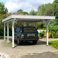 Skanholz Einzelcarport "Spessart", weiß, B/H/T: 220cm x