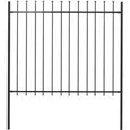 vidaXL Gartenzaun mit Speerspitze Stahl 181 x 150 cm Schwarz 144927