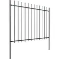 vidaXL Gartenzaun Woerden mit Speerspitze Stahl 181 x 150 cm Schwarz - Schwarz
